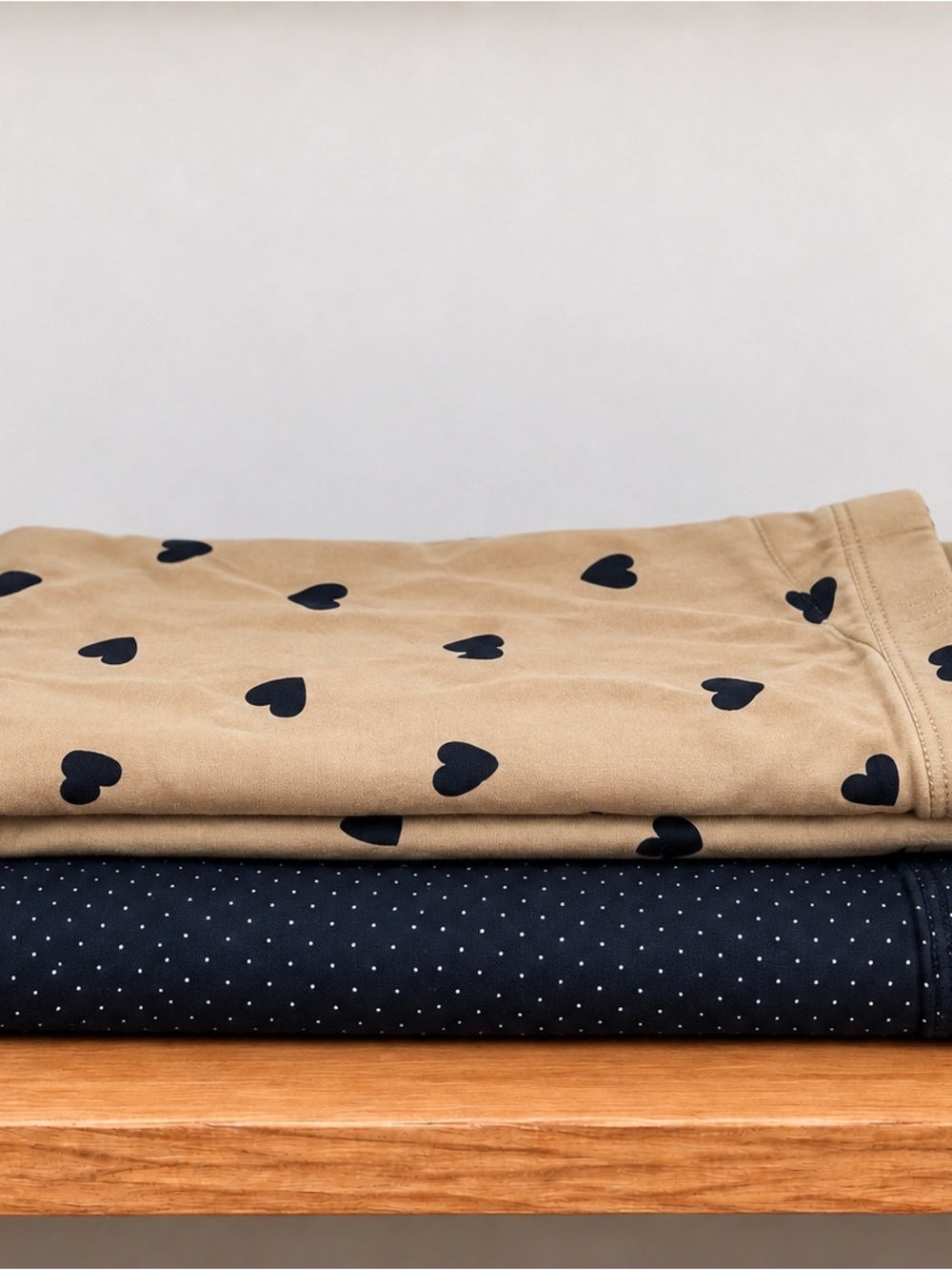H&M Mustard fleece Leggings with Black Heart & Black Polka Dot Pair